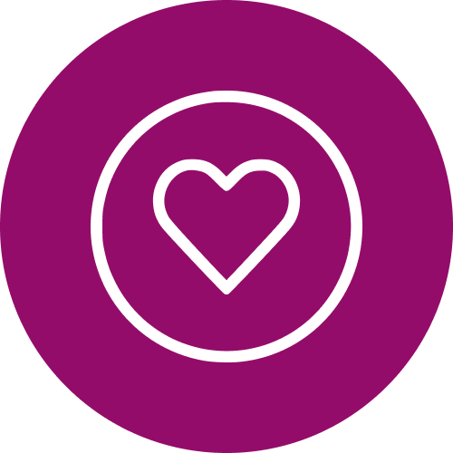 heart in circle